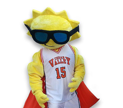 Cedar Valley's mascot The Sun